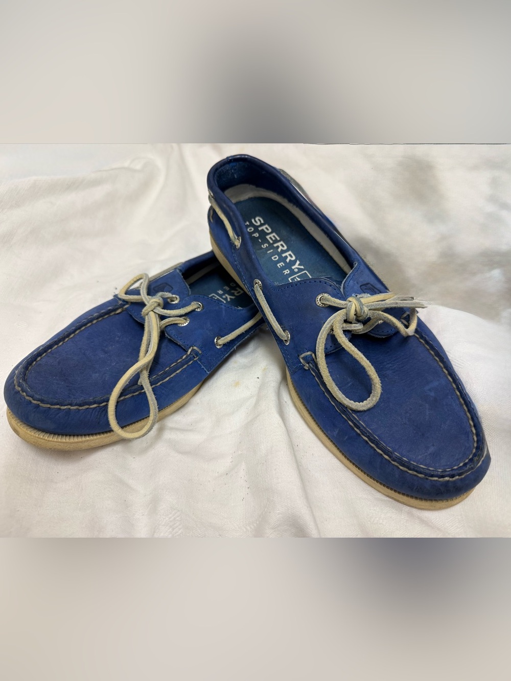 Sperry A/O 2-Eye Royal Blue Leather Boat Shoes Men’s 11⁠